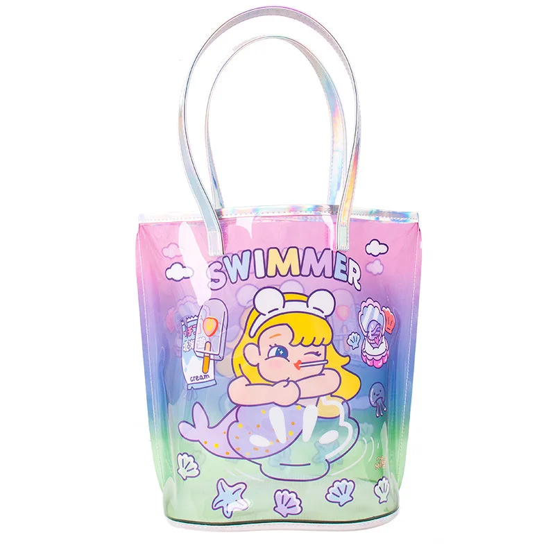 

Fashion Luxury Hologram Laser Handbag Women Bag Large Capacity Travel Shopping Shoulder Bags Summer Beach Unicorn Hand Bag