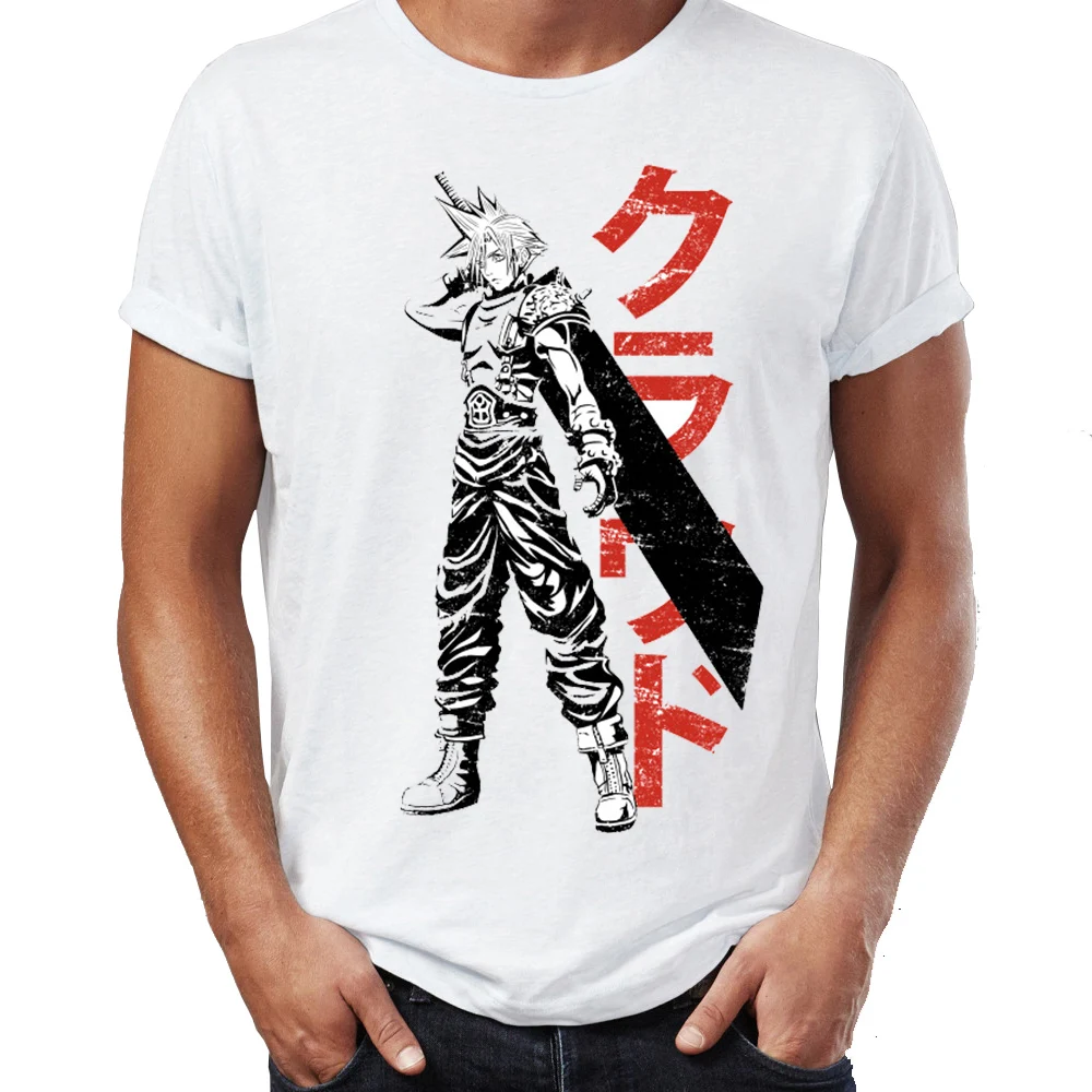 Мужская футболка с принтом облака Final Fantasy Akira Mashup Artsy Awesome|Футболки| |