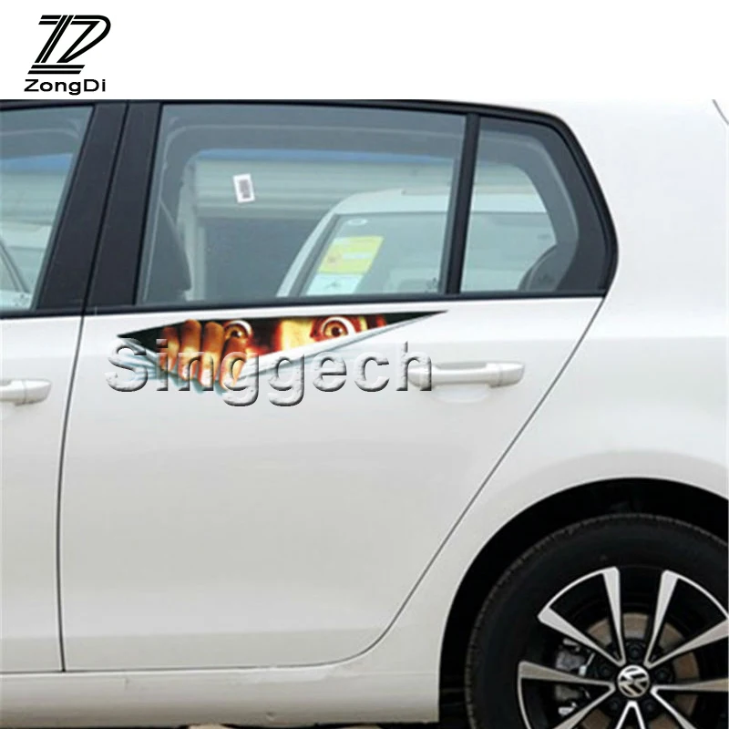 ZD 3D Eyes Peeking Monster автомобильные наклейки для Suzuki Swift Volkswagen Passat B5 B6 Tiguan Jetta MK6 Skoda Octavia A7