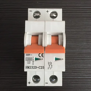 

Good Quality High Breaking Capacity Miniature Circuit Braker 10Ka 2P Circuit Breaker DC 500V 2P 25A Mini DC Circuit Breaker MCB