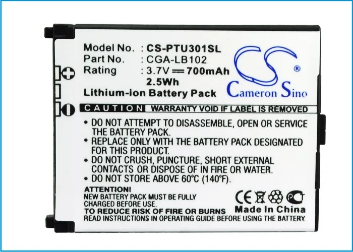 Аккумулятор Cameron Sino 700 мА · ч CGA-LB102 для Panasonic KX-TU301 GME KX-TU311 KX-TU321 KX-TU325 | Мобильные