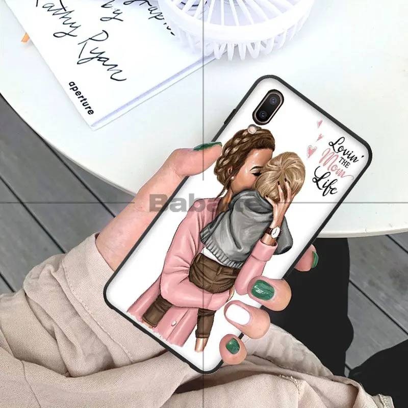 Black Brown Hair Baby Mom Girl Queen