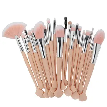 

New 2018 20pcs/set Makeup Brushes Set Powder Foundation Fan Cosmetic Brushes Kit Easy To Wear Soft Synthetic Hair Free Shipping