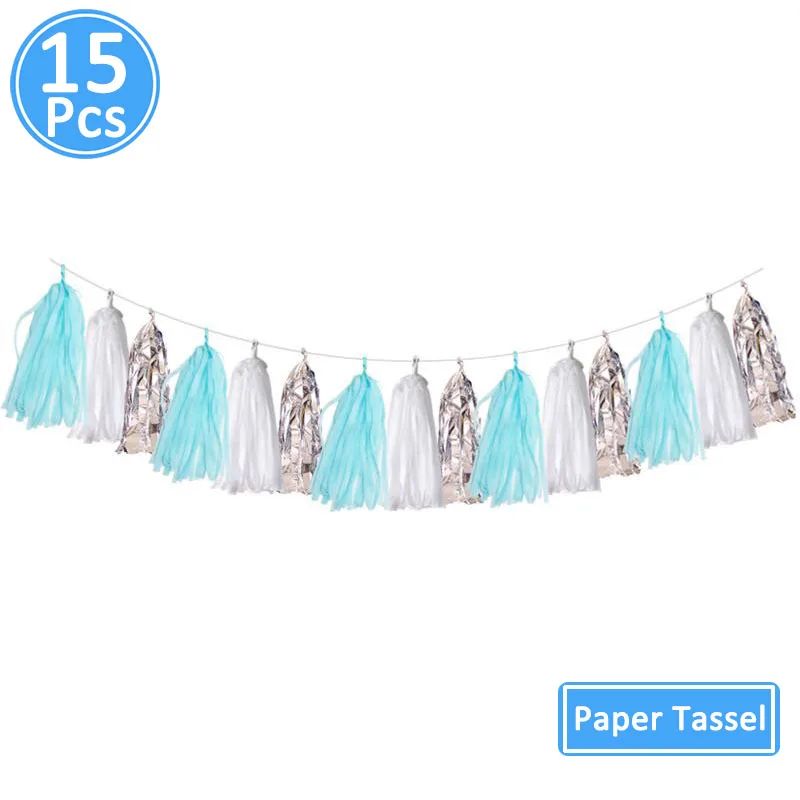 Lincaier Tissue Paper Tassel Garland Birthday Party DIY Table Decorations Kids Its a Boy Girl Baby Shower Wedding Bridal Shower