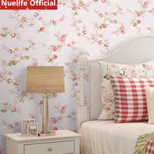 3D сад розовый фиолетовый большой цветок маленький цветочный узор нетканые обои детская комната девушка спальня фон обои