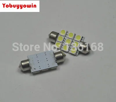 

10 Pcs Lampada Torpedo Super Led 6000k 9 Leds 39mm Led Frete Gratis branco Universal