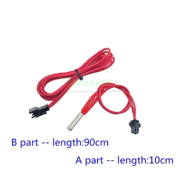 

1M Cartridge Heater with terminal 12V 24V 40W red Heater Tube 6*20mm for TEVO or 3D printer Hotend Kit