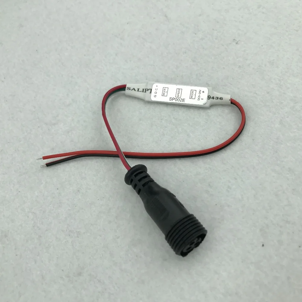 

SP002E;LED pixel controller with 13.5mm female 3 core connector output;DC5-24V input;supports WS2811/WS2812/UCS1903/TM1804 etc