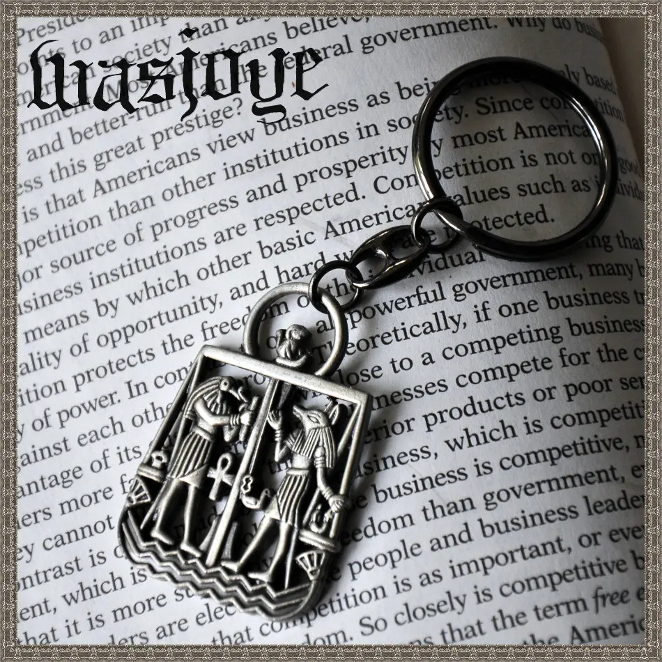 

European classical Egyptian wind Anubis's fair tin alloy metal Keychain decoration buckled birthday gift Key decoration buckle