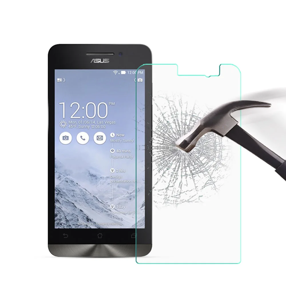 

Tempered Glass For Asus Zenfone 4 5 Lite A450CG Screen Protector Protective Film For ASUS A450CG Phone Glass Film +Clean Kits