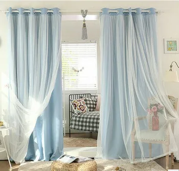 

Curtain Home Textile Home & Garden left and right biparting open curtain French window lace 350*270cm can customize size new
