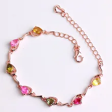 GVBORI 925 Серебряный натуральный камень браслет для женщин ювелирные украшения подарок на день Святого Валентина