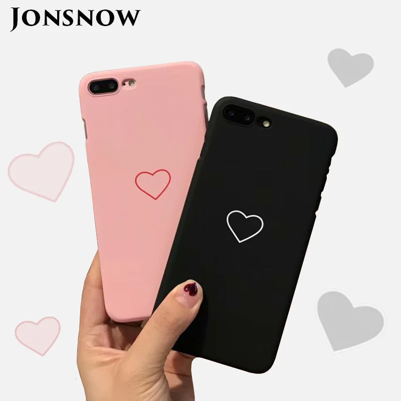 Жесткий чехол JONSNOW PC для iPhone X 6 6S 7P 8 Plus с сердечками 7 чехлы|Чехлы-накладки| |