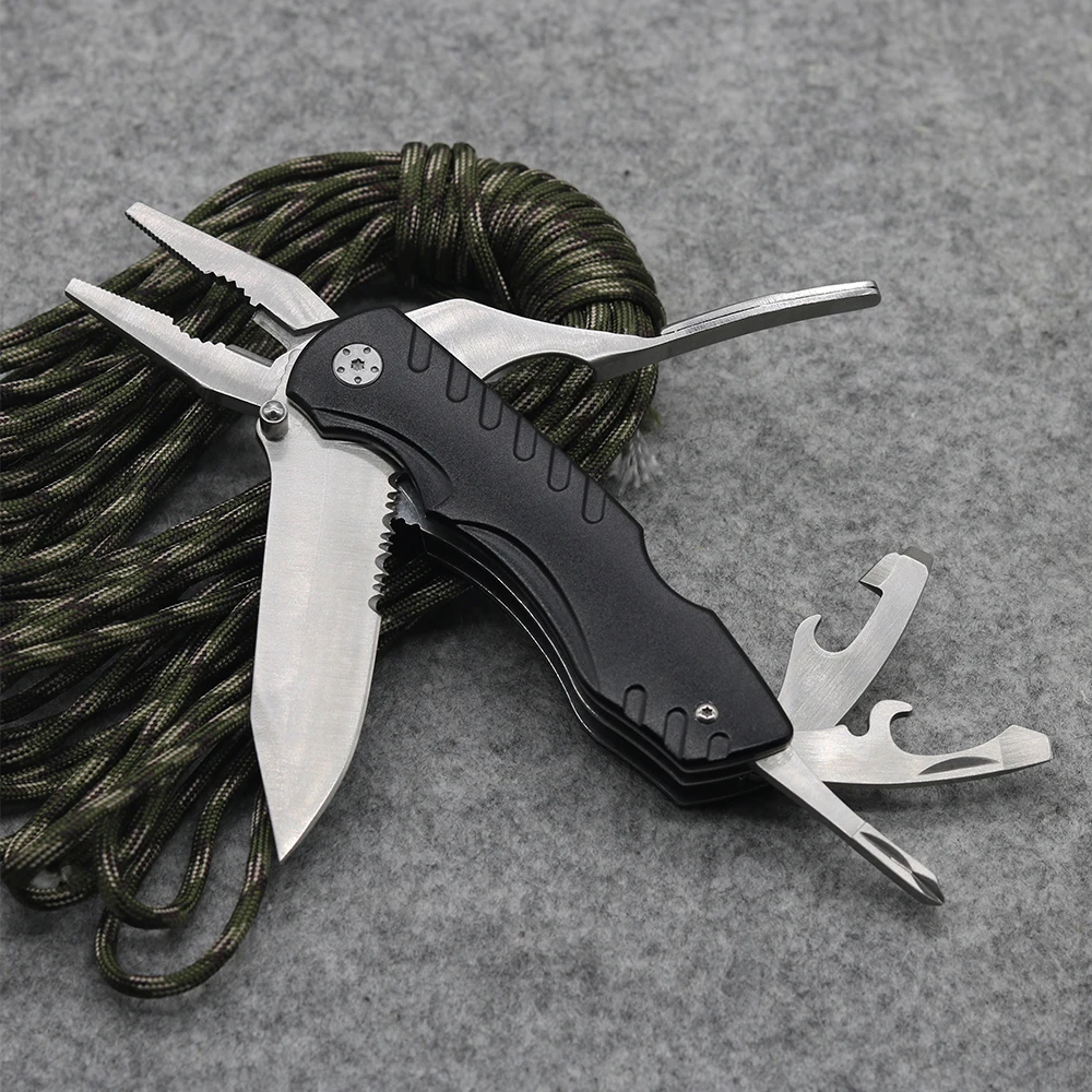 

DCbear Multitool Pocket Folding Plier Camping Survival Knife Multi Tool Pliers Conbination Outdoor Camping&hiking Herramientas