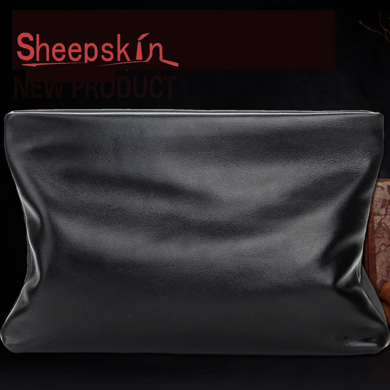 Сумка конверт Wmnuo Мужская из натуральной овчины|genuine leather men bag|leather man bagsbag business |