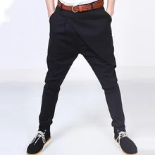 Лидер продаж г. осенние мужские узкие брюки плиссированные Модные шаровары с лоскутками загрузки вырезать парикмахер ночной клуб костюмы больших размеров Штаны