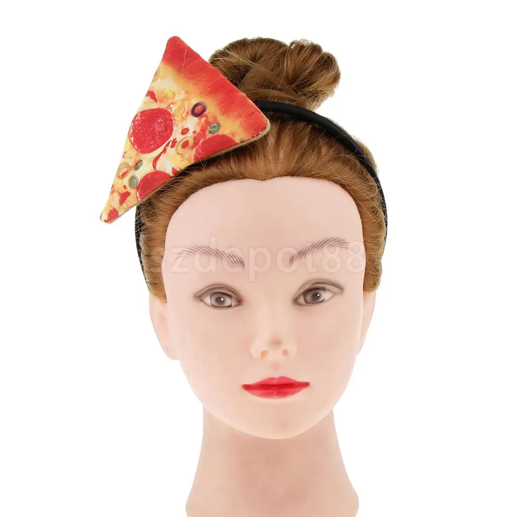 Festival Pizza Fast Food Headband Women Girls Halloween Fancy Dress Party Hairband Birthday Party Dress up Props Headpiece Gift
