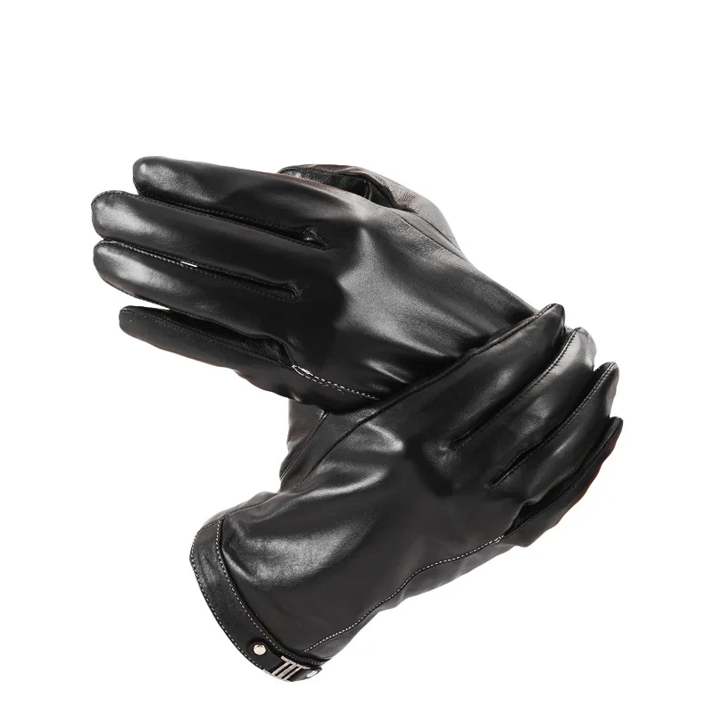 

1Pair/Lot Safety Gloves Wear-Resistant Motor Hand Protective Genuine Leather Gloves for Men