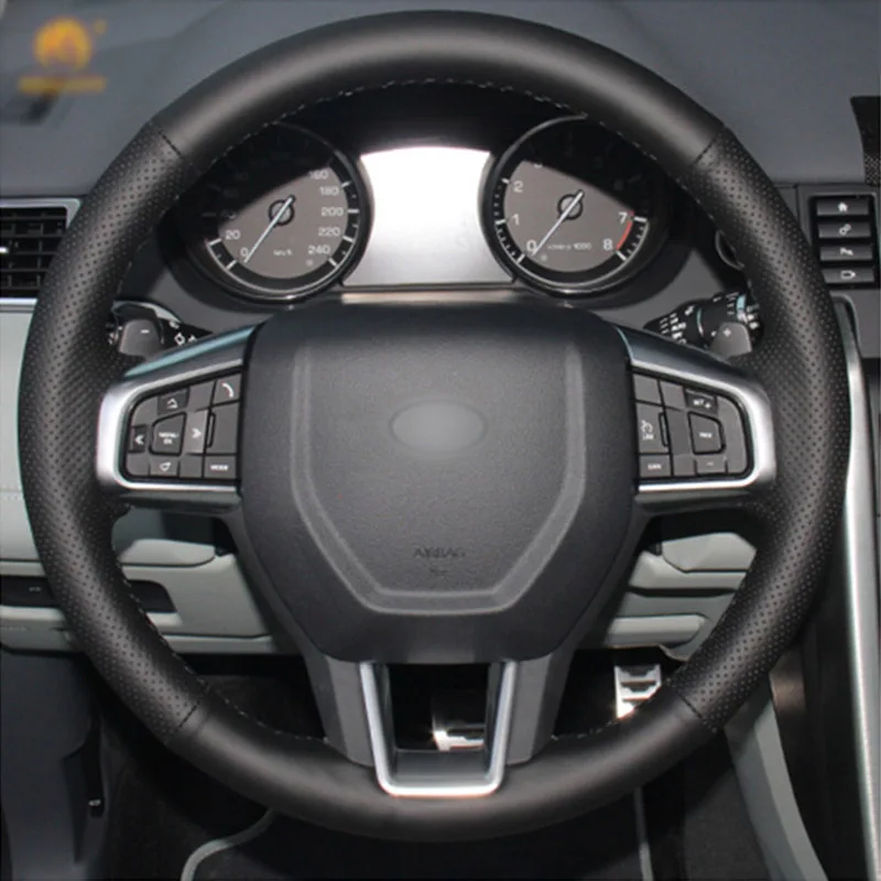 

Top Micro Fiber Leather Steering Wheel Hand-stitch on Wrap Cover For Land Rover Discovery Sport 2015-2017