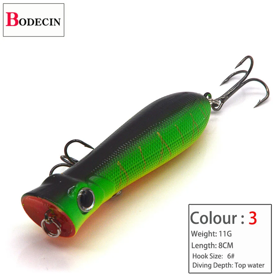 3D Isca Popper Sea Fishing Lure Sea Pesca Tackle Peche Topwater 1PCS Crankbait Poppers Fishing Lures Artificial Trout Hard Bait (3)