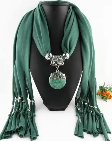 RUNMEIFA бренд модный дизайн популярный кулон шарф для женщин ювелирные изделия кулон шарф женский Драгоценный Камень Подвески Аксессуары Шарф - Цвет: 2