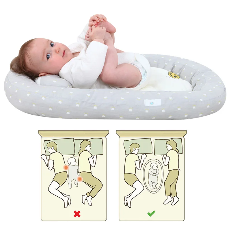 0-4 м детская люлька для кровати портативный детский шезлонг для новорожденных кроватки дышащий и сна Гнездо с подушкой