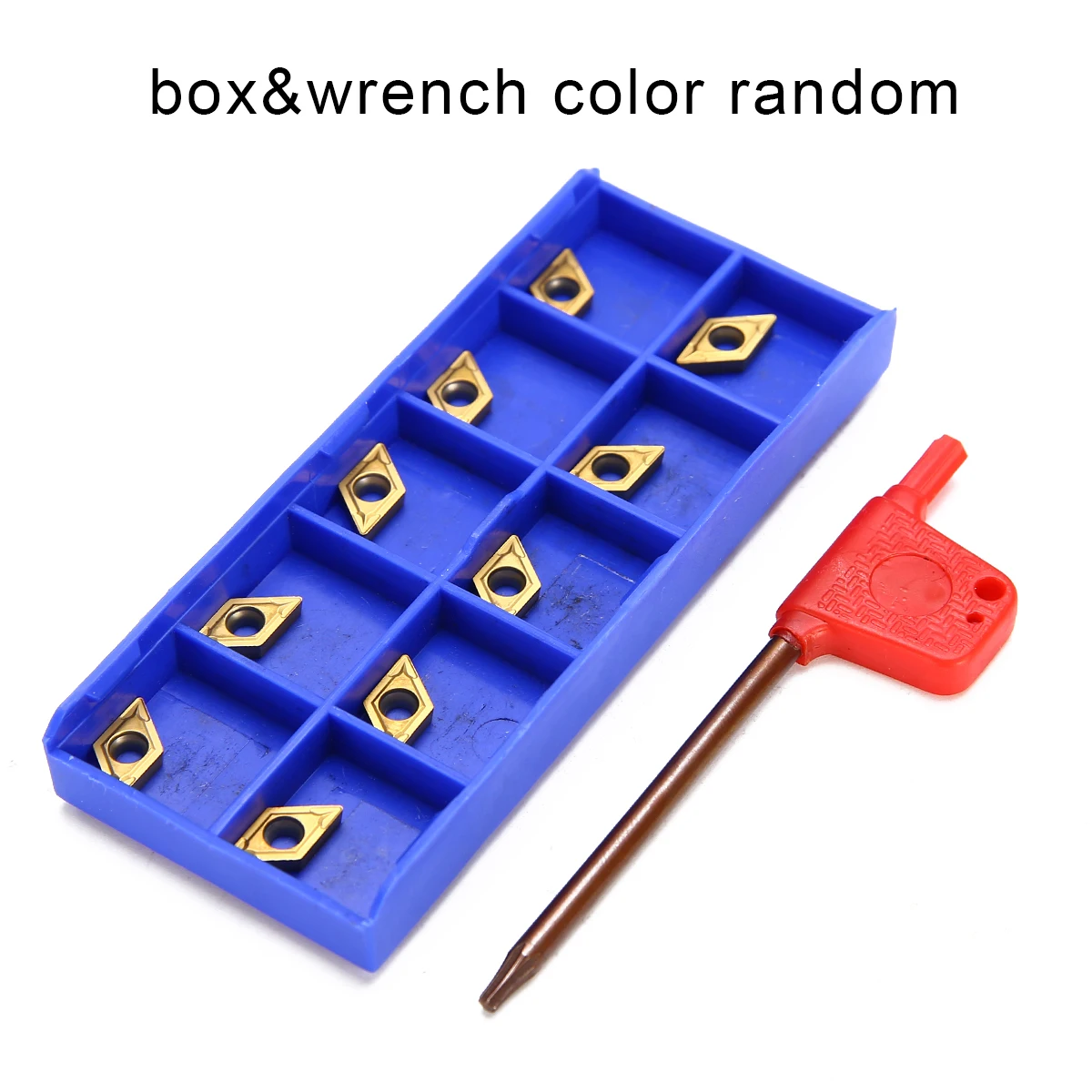 10pcs Durable Carbide Inserts DCMT070204 US735 DCMT21.51 Blades with Wrench CNC Lathe Turning Cutter for Processing Machining