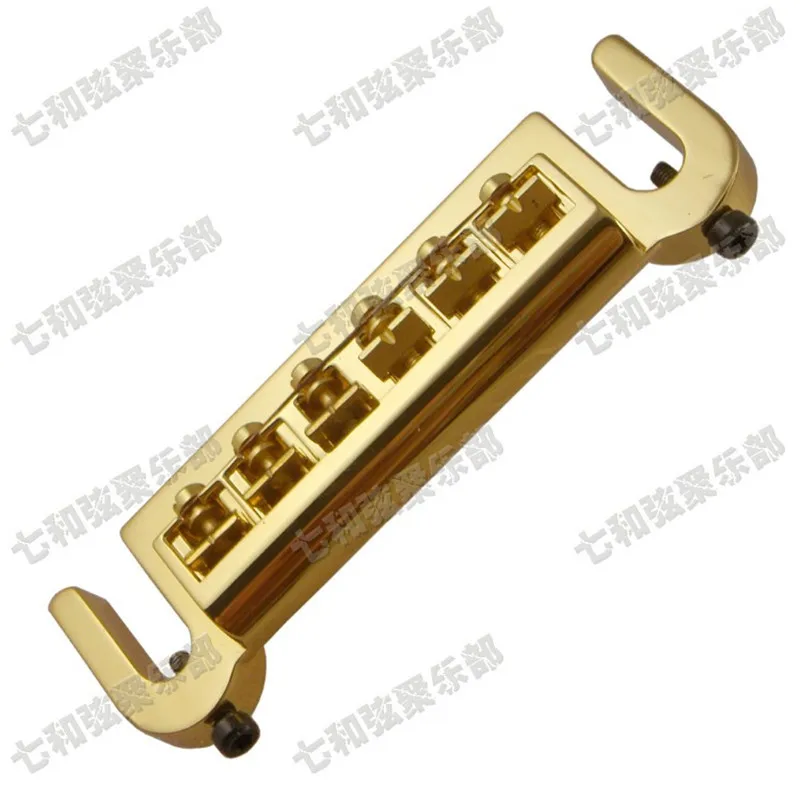 QHX набор золото запахом 6 Регулируемая седло мост Tailpiece Для Электрогитары аксессуары части музыкальный инструмент