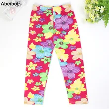 Милые штаны для девочек детские модные леггинсы с цветочным рисунком для девочек милые штаны с цветочным рисунком для маленьких девочек детские узкие брюки