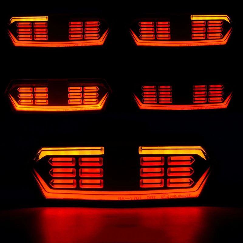 

Moto Running Light Motorcycle Signal Lamp Universal Brake Light Tail Lighting Indicator Lamp 12 LED Warning Light