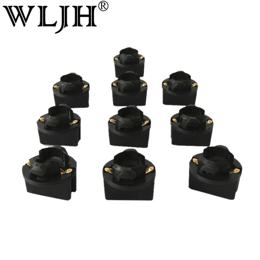 

100x T10 1/2" Universal Double Contact Instrument Panel Cluster Light Socket 501 168 194 2825 T10 W5W Twist Lock Wedge Bases