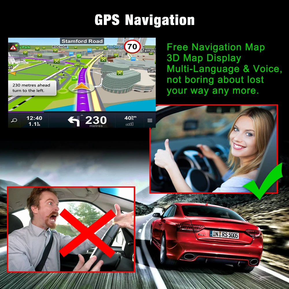 Gps навигация автомобиля DVD Радио заднего вида Смарт авто DVD для автомобиля стерео