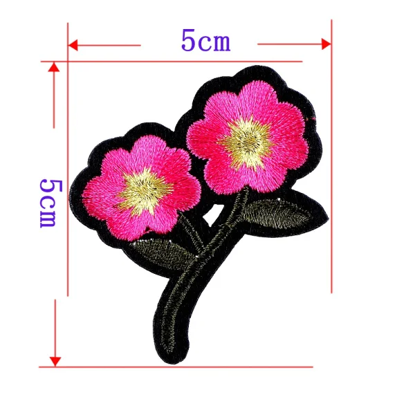 1 шт. верхние патчи железные Пришивные красные розы цветок вышивка патч-мотив аппликация Дети Женщины DIY Наклейка на одежду свадьба - Цвет: 1 piece