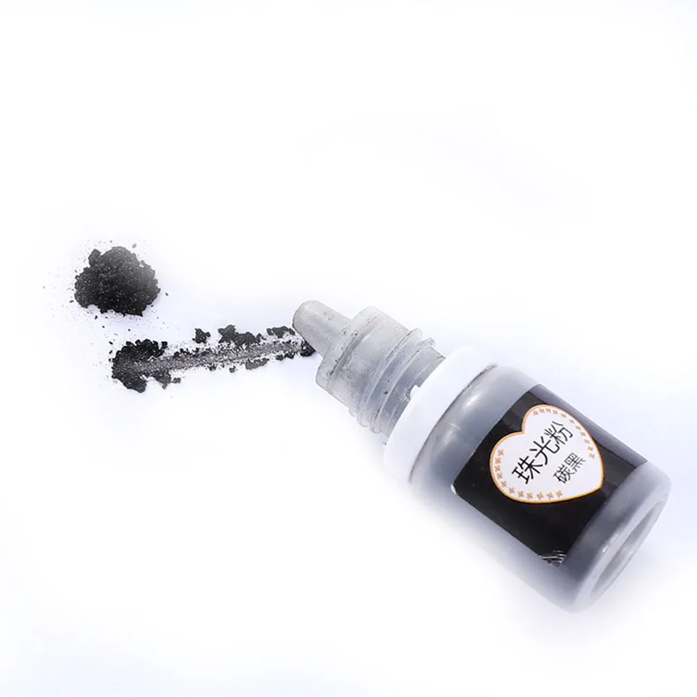 Ремесла пигмент порошок перламутровая слюда УФ Смола эпоксидный порошок DIY ремесла аксессуары WXV - Цвет: Black