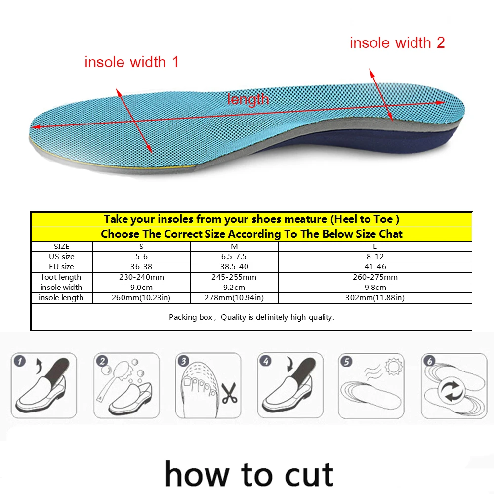 Новое поступление Премиум ортопедическая поддержка для стопы спортивные стельки для ног и пятки Подушка высшего класса материал для мужчин и женщин обувь