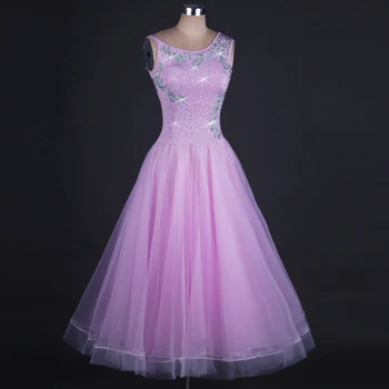 

Purple modern dancing dress new ballroom dance Dresses for women