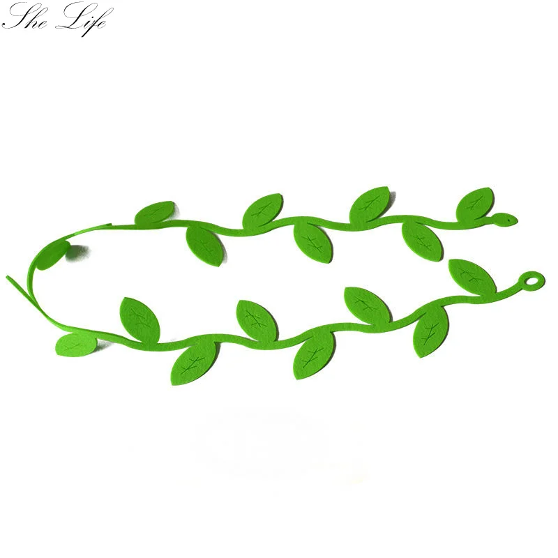 1 метр войлочная ткань зеленое растение искусственный цветок для свадьбы дома вечерние украшения DIY ВЕНОК своими руками ручной работы аксессуары - Цвет: 04
