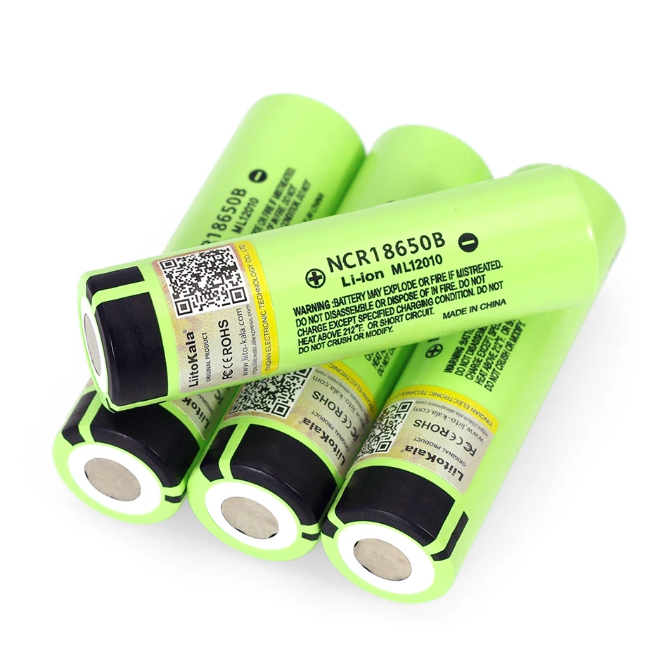 12 шт./лот Liitokala 18650 3400mAh NCR18650B 3,7 V литиевая аккумуляторная батарея для фонариков