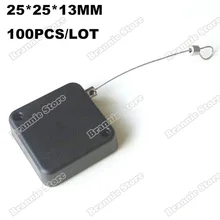 100 шт./лот дисплей защитный кабель для цифровых продуктов выдвижной Противоугонный вытяжной шкаф со стальной проволокой 25*25*13 мм