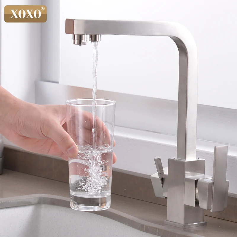  XOXO Filter Kitchen Faucet Drinking Water Cold and Hot Single Hole Chrome Filter Kitchen Sinks Deck - 32919980986
