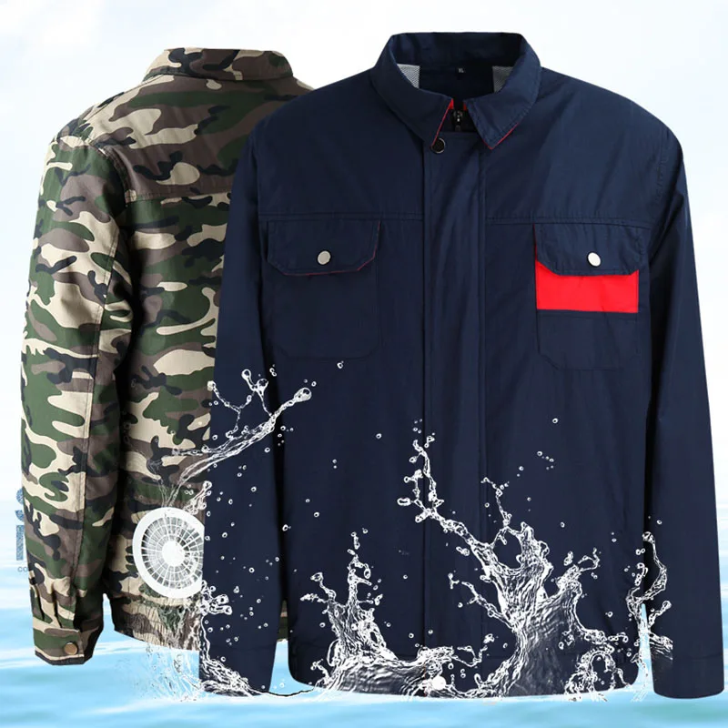 

Air Conditioning Clothes Cooling Fan Jacket For Summer Outdoor High Temperature Working Fishing Factory Worker Cooling Jackets