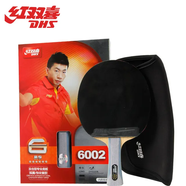 DHS Original 6 Star Table Tennis Racket (6002, 6006) with Rubber ... DHS Original 6 Star Table Tennis Racket (6002, 6006) with Rubber ...