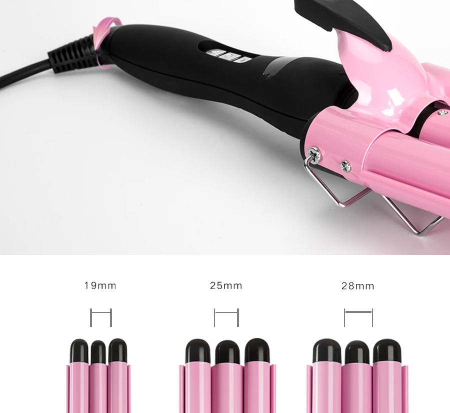 Modelador de Cabelo Nova Chegada Cerâmica Triplo Barris Curling Ferro Profissional Profunda Pérola Acenando Encaracolado Ferramenta Estilo Ikv 2020 8 Cheap Curling Irons