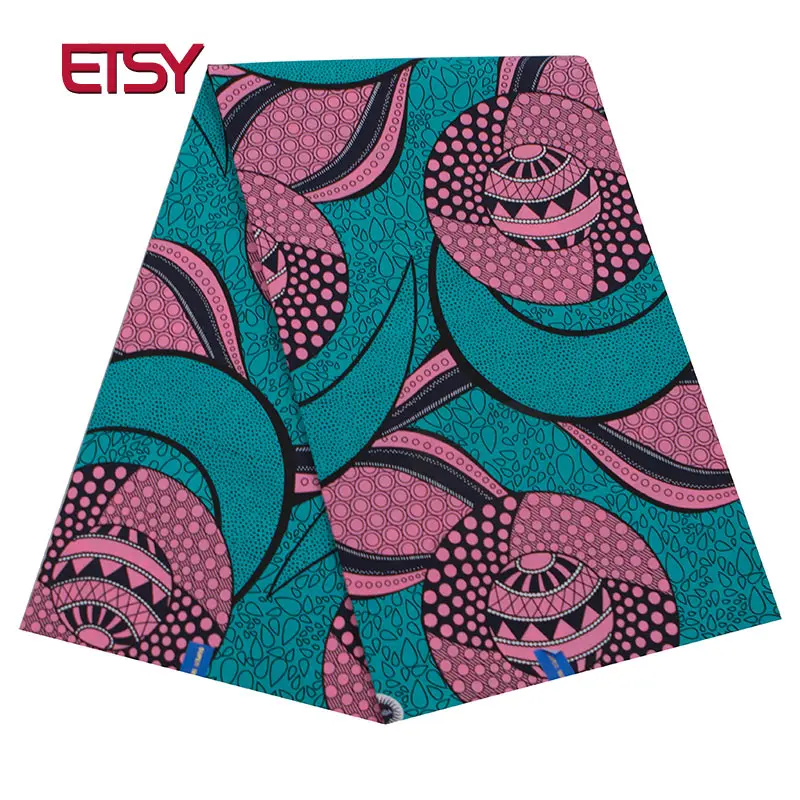 

2019 Ankara African Batik 100% Breathable Cotton Dot Fabric African Wax Print Fabric new Wax Hollandais Fabric 24FS1306