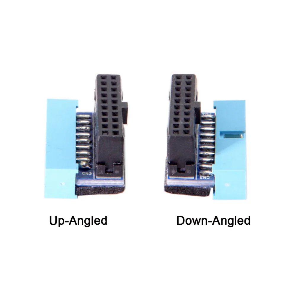 

300 pcsUSB 3.0 20pin Male to Female Extension Adapter Up Down Angled 90 Degree for Asus Gigabyte Msi Onda Inte Lenovo