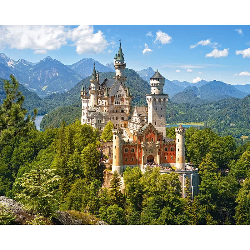 

Full Diamond Embroidery scenery pattern 5D Diy Diamond Painting Jesus Church Mosaic Rhinestone Decoration Painting Crafts GH248