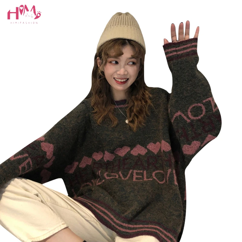 Женский трикотажный свитер с длинным рукавом в Корейском стиле | Женская одежда