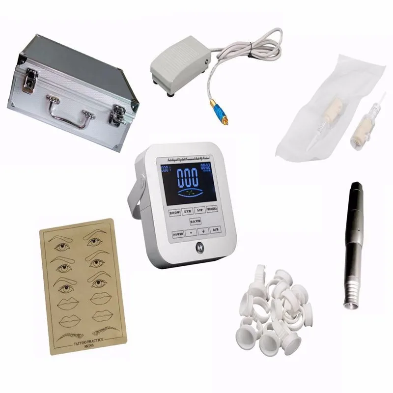 Complete tattoo kits Professional Digital Tattoo Machines Permanent Makeup Eyebrow Lip Body Pen Tattoo Machine Kits