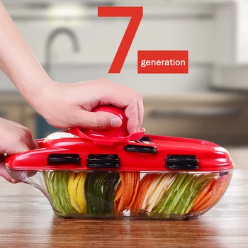 

Upgraded 7 Blades Mandoline Slicer Manual Vegetable Cutter Salad Maker Potato Onion Cutter Kitchen Accessories Gadgets