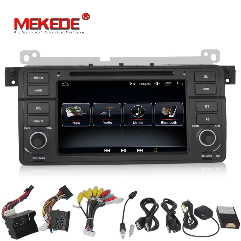 Cheap MEKEDE free shipping Quad Core  Android 8.1 car DVD multimedia player For 1din BMW E46 M3 with wifi GPS navigation BT radio 5